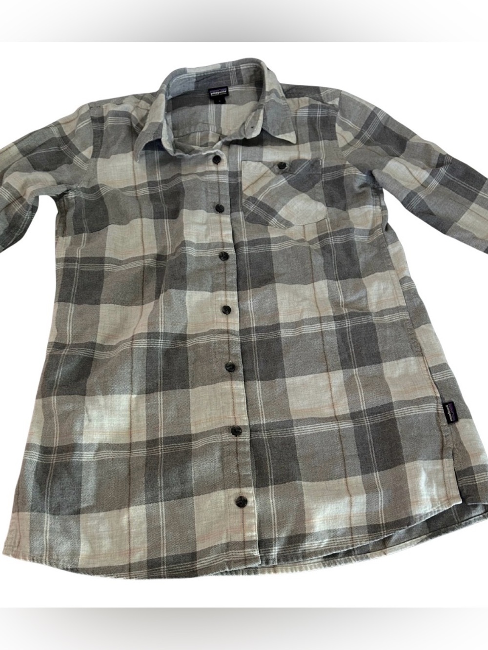 Patagonia Women’s Organic Cotton Flannel Shirt | Grey/Multi | Size S